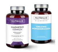 Magnesio + Creatina Cansancio y Fatiga - Citrato de Magnesio 1545mg + Magnesio Bisglicinato 600mg + Creatina Monohidratada 6000mg - Nutralie