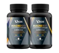 Magnesio Liposomado con Melatonina Retardada MELOTIME de Liberación Prolongada durante 8h que Mejora el Sueño y el Descanso y además Relaja los Músculos - 90 Cápsulas Veganas, Sin Gluten ni Azúcares