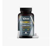 Magnesio Liposomado con Melatonina Retardada MELOTIME de Liberación Prolongada durante 8h que Mejora el Sueño y el Descanso y además Relaja los Músculos - 90 Cápsulas Veganas, Sin Gluten ni Azúcares