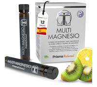 Magnesio Multimagnesio 12 Viales - Magnesio Complex Complemento Alimenticio con Magnesio de Alta Absorción - Apoyo a la Energía y la Función Muscular, con Vitaminas y Minerales - Prisma Natural