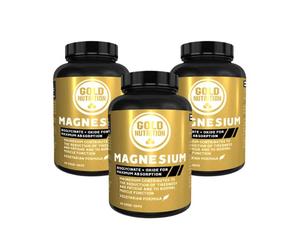 Magnesio Pack 3 x 600 mg 60 Cápsulas GoldNutrition