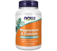 Magnesio Y Calcio 100 Tabletas De Now Foods