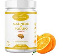 MAGNESIO Y POTASIO ALTA DOSIS | Citrato de Magnesio 250mg + Citrato de Potasio 1000mg PUROS | Apoyo Muscular, Energía y Sistema Nervioso | Reduce el Cansancio | Sabor Naranja | 409gr | Lazarraga