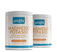 Magnesio Y Potasio En Polvo 600g Naranja PiùLife, Potasio Y Magnesio Con Vit C, B12, B6, B1 Y Acido Folico, Suplemento Para El Cansancio, Apoyo Muscular Y Sistema Nervioso, Equilibrio Electrolitos