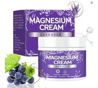 Magnesium C Ream Lavender, loción de alivio de articulaciones, bálsamo calmante muscular de 7,1 x 5,45 cm, comodidad durante todo el día, hidratante e hidratante para uso durante masajes, trabajo