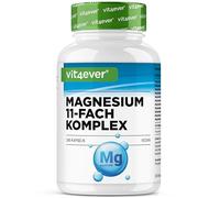 Magnesium Complex - 240 cápsulas - Elaborado a partir de 11 compuestos seleccionados - 408 mg de magnesio elemental por dosis diaria - Altamente dosificado - Vegano