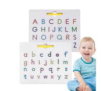 Magnet-Alphabet-Abziehtafel - 2-in-1-Lernspielbrett, doppelseitige Magnet-Abziehtafel, Buchstabenlernspielzeug für Kleinkinder | Lernspielbrett für Kinder