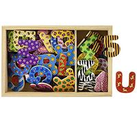 Gollnest & Kiesel Juego magnético de letras y números alto 5,5 cm madera 88 piezas en caja