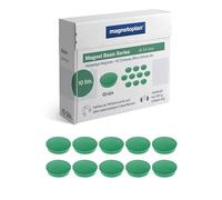 Magnet Basic Series - 10 imanes de Colores para Pizarra magnética, Nevera y pizarras Blancas, diámetro de 24 mm, Fuerza de sujeción 300 g (4 Hojas A4), Revestimiento Especial sin arañazos, fácilmente