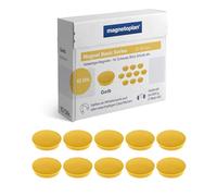 Magnet Basic Series - 10 imanes de Colores para Pizarra magnética, Nevera y pizarras Blancas, diámetro de 32 mm, Fuerza de sujeción 800 g (7 Hojas A4), Revestimiento Especial sin arañazos, fácilmente
