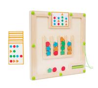 Magnet Color and Counting Maze, 15 Double-Sided Cards, Educational Shape Matching Game, Magnetic Counting Activity, Compact and Portable, Learning Toy for 3+ Years Old, 8.66x8.66x0.51 Inches