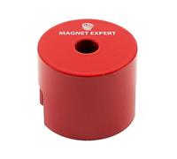 Magnet de Botón Alnico Para Aplicaciones de Alta Temperatura Y Exterior - 32mm de Diámetro x 25.4mm de Espesor C/W 5mm Hole Central - 4.8kg