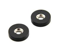 Magnet de Neodimio N42 Recubierto de Goma - 26.5mm de Diámetro x 6mm de Espesor x 7mm C/Fregadero - 6.4kg - Paquete de 20
