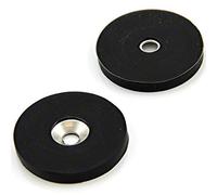 Magnet De Neodimio N42 Recubierto De Goma - 40 Mm De Diámetro X 5 Mm De Espesor X 6.2 Mm C/Fregadero - 5 Kg Pull - South - Paquete De 10
