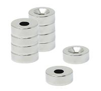 Magnet de Neodimio Para Artes, Manualidades, Fabricación de Modelos, Bricolaje, Pasatiempos, Oficina Y Hogar - 12mm de Diámetro x 4mm de Espesor x 4.2mm C/Fregadero - 2.5kg - Norte - Paquete de 100