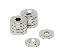 Magnet de Neodimio Para Artes, Manualidades, Fijaciones de Muebles, Bricolaje, Pasatiempos Y Ciencia - 10mm de Diámetro x 2mm de Espesor x 3mm C/Fregadero - 1.2kg - Sur - Paquete de 10