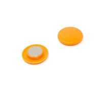 Magnet de Oficina de Planificación Naranja de Alta Potencia para Refrigerador, Pizarra, Tablero de Anuncios, Archivador - 40mm de Diámetro x 11mm de Alto - Paquete de 6