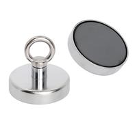 Magnet de Recuperación de Ferrita Con Cebolio M10 Para Pesca Por Imán, Recuperación, Recuperación Y Caza de Tesoros - 80mm de Diámetro x 70mm de Alto - 60kg