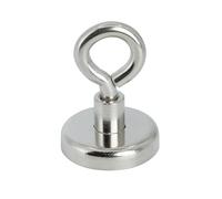 Magnet de Sujeción de Ferrita Con Cebolio M6 Para Colgar, Sostener O Mostrar Elementos - 32mm de Diámetro x 45mm de Alto - 5.8kg - Norte