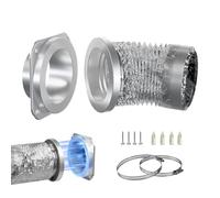 Magnet Dryer Vent Connection Kit - Magnetic Airtight Dryers Vent Hose Connector with Duct and Two Clamps, Quick-Connect Laundry Vents Adapter for Washer Dryer Setup, Home Laundry Room Closet