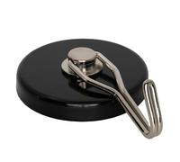 Magnet Expert 52 Mm De Diámetro De Goma Recubierta De Ferrita Imán Con Gancho Giratorio (paquete De 10)