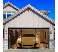 Magnet Fly Screen Door 205x270cm Protección Contra Insectos,Instalación De Adhesivo De Cortina Magnética Sin Perforación,Cierre Magnético De Mosquitera,Marco Completo Negro