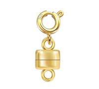 Magnet Kettenverschluss Gold Schmuckverschluss, ALEXCRAFT Vergoldet 925 Sterling Silber Magnetverschluss Gold Magnet Kettenverlängerung Halskette Armbänd Magnetverbinder Zubehör Schmuckherstellung