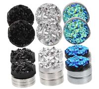 Magnet Set 6 Pairs of Clip-on Ear Studs Non-Pierced Portable Small Decors Earrings for Men and Women Shiny