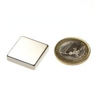magnet-shop - Imán 20,0 x 20,0 x 5,0 mm N45 Níquel - Mantiene 6 kg
