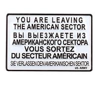Magnet You Are Leaving The American Sector | US-Army Berlin | Mini hojalata 9x6 | La nostalgia como recuerdo y regalo