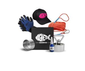 Magnetar - Vismagneet Set - 600kg Magneet - Pakket inclusief Haak/Touw/Handschoenen/Beschermhoes/Borglijm - Perfecte Kit voor Vrouwen die Magneetvissen