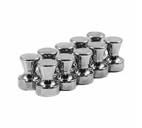 Magnetastico® | 10x imanes Muy Fuertes de Forma cónica en Acero de neodimio N42 | 12x16 mm | Imanes cónicos, chinchetas magnéticas Pins de sujeción para Papeles, Push Pins, imanes para Oficina, frigo