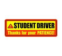 Magnete Conducente Studente - Segno Magnetico Auto | Avviso Riflettente Riutilizzabile | Nuovo Adesivo Studente alla Guida | Sticker Sicurezza Auto Principiante