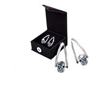 Magnetfeldtherapie Germanium Ohrringe, Magnet Ohrringe zur Unterstützung der Figurpflege (b)