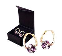 MagneTherapy Germanium-Ohrringe - Magnettherapie-Ohrringe für Damen und Mädchen, für den täglichen Gebrauch (Purple)