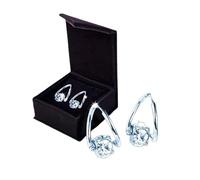 MagneTherapy Germanium-Ohrringe - Magnettherapie-Ohrringe für Damen und Mädchen, für den täglichen Gebrauch (Silver)