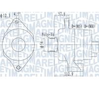 MAGNETI MARELLI Alternador FIAT ALFA ROMEO LANCIA 1,6 2,0 0000052003507 1202272