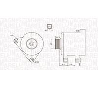 MAGNETI MARELLI Alternador Generador Para Citroën C3 I FC_ FN_ 1.4i Peugeot