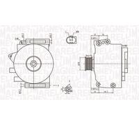 MAGNETI MARELLI Alternador MERCEDES-BENZ 2,7 2,1 121545902 A0121545902