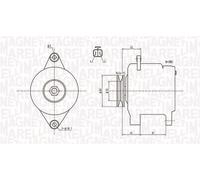 MAGNETI MARELLI Alternador para NISSAN 2,2 2,5 -23100-5M310 A003TB0771 A3TB0771
