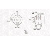 MAGNETI MARELLI Alternador RENAULT 1,6 1,5 7711368719 8200410681 8200667614
