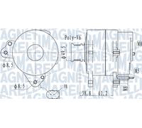 MAGNETI MARELLI Alternador VW AUDI 2,0 1,4 03L903024A HVW0009060600 06F903023L