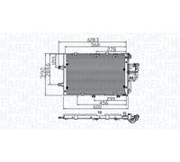 MAGNETI MARELLI Condensador aire acondicionado OPEL VAUXHALL 1,2 1,6 13114011