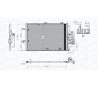 MAGNETI MARELLI Condensador aire acondicionado VAUXHALL OPEL 1,2 1,4 1850092