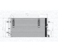 MAGNETI MARELLI Condensador De Aire Acondicionado Para Audi A4 Avant 8K5 B8
