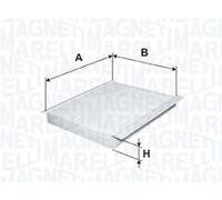 2x Filtro de cabina Cartucho filtrante 350203063480 MAGNETI MARELLI