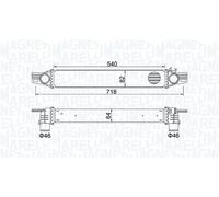 MAGNETI MARELLI Ladeluftkühler Intercooler para Fiat Fiorino Kasten/Kombi 225