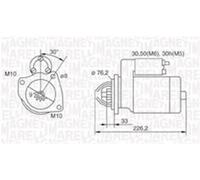 MAGNETI MARELLI Motor de arranque BMW FORD PORSCHE 2,5 1,8 12417501668 7515390