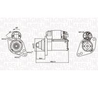 MAGNETI MARELLI Motor de arranque SEAT SKODA AUDI 1,8 1,4 02Z911023E 02Z911023EX