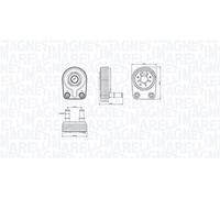 MAGNETI MARELLI Radiador Aceite Apto para Fiat Doblo Cargo 223 1.9 D Strada
